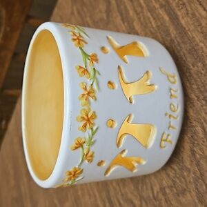 Vintage 4 in ceramic friend votive candle holder